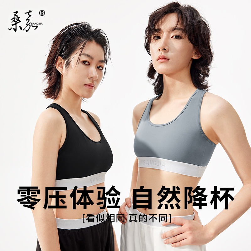 【低强度-舒适降杯】四季支撑束胸les透气大胸显小零压户外跑步