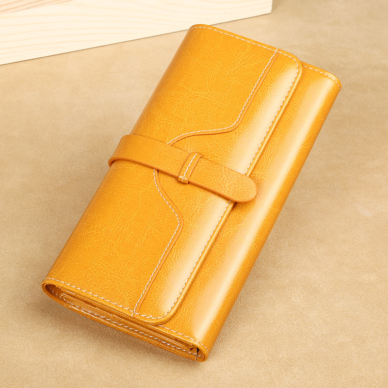 钱包女士小众长款錢包时尚真皮钱夹零钱硬币轻奢潮流爆款招财包