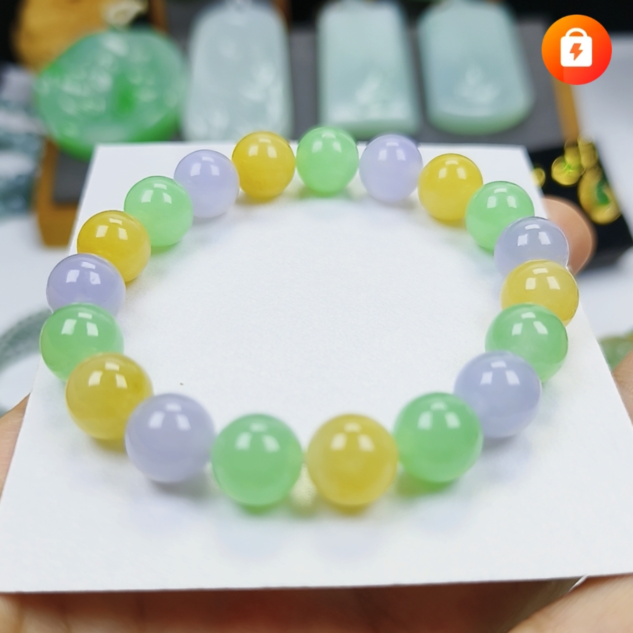 【特价】10mm/19颗翡翠手串多宝手串珠串珠链