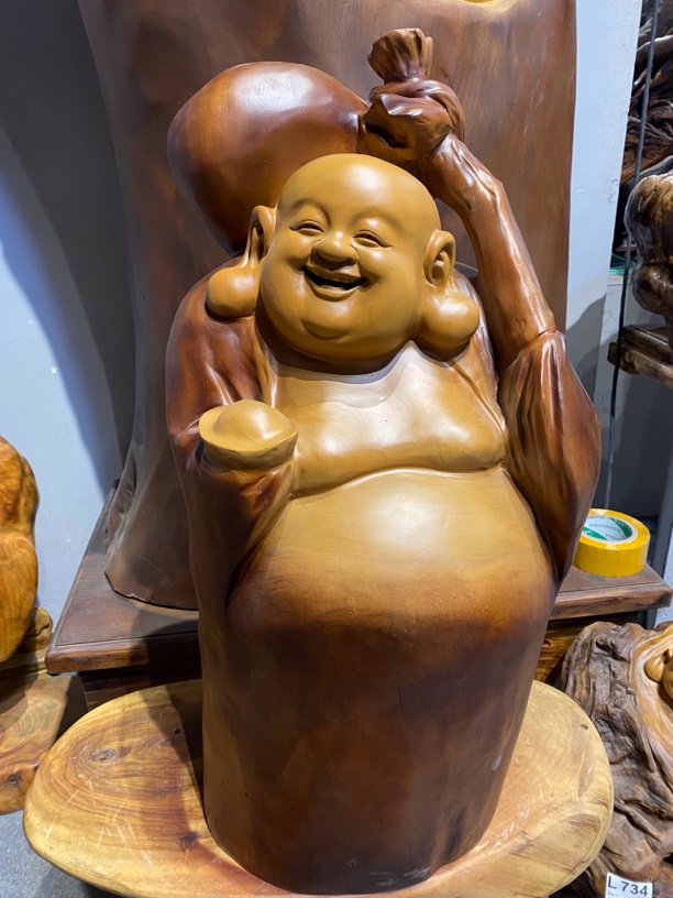 香樟木整木整雕弥勒佛