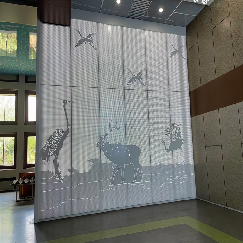 餐厅吊顶冲孔铝单板装饰隔断冲孔门头招牌不规则图案铝板氟碳烤漆