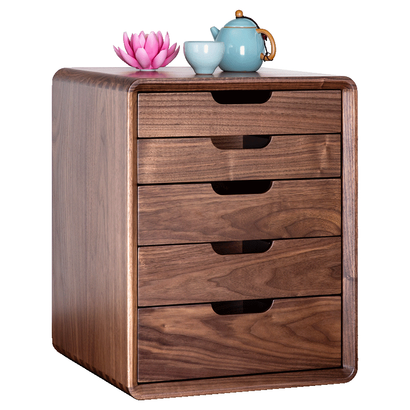  38 x 36x 46黑胡桃牙科收纳柜家用置物简约抽屉式