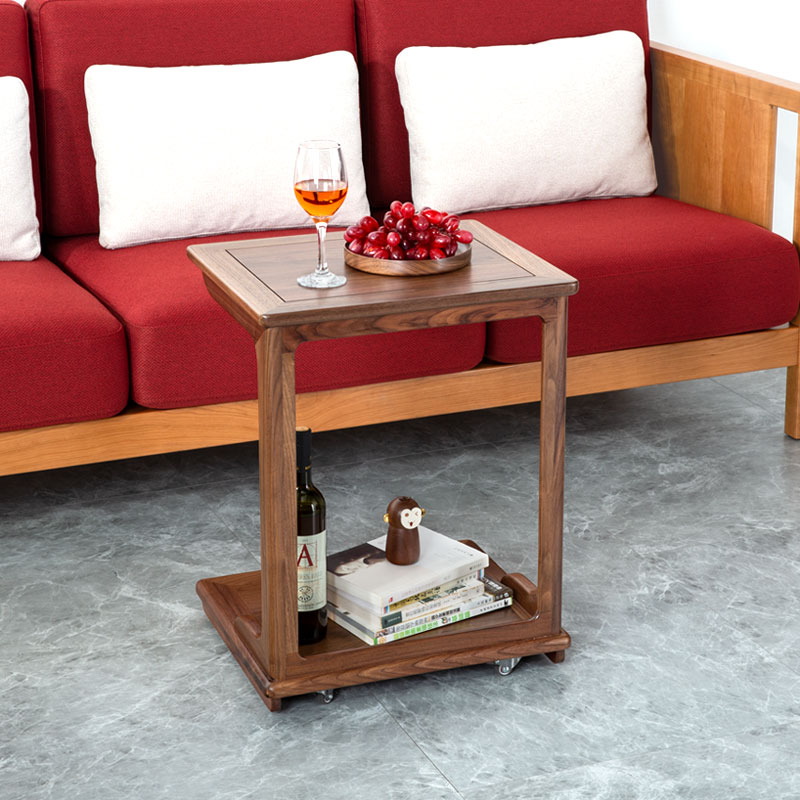 园昌家具  北美黑胡桃木沙发移动边几