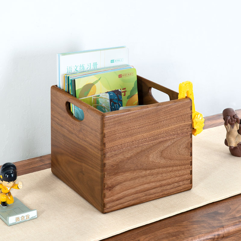  23 x 23 x 20北美黑胡桃置物收纳大号百宝箱