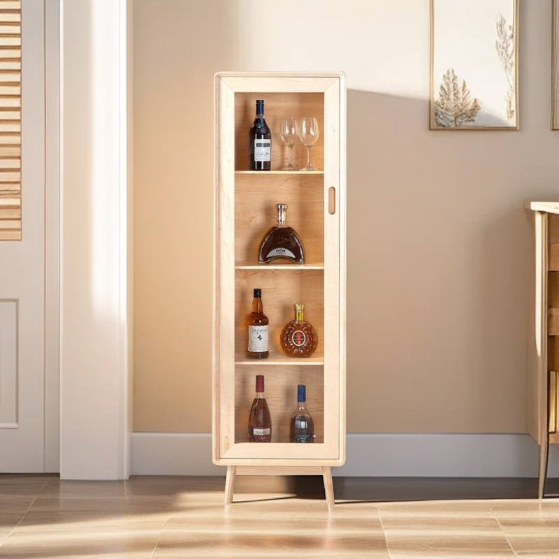 （带货专用） 48*28*160高北美硬枫木四层酒柜