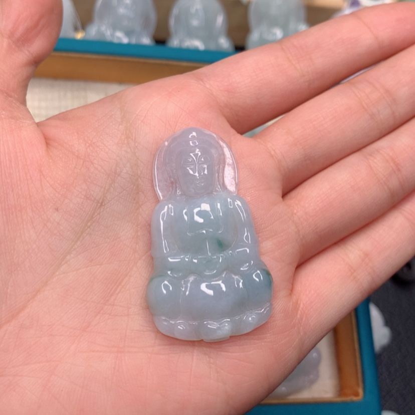 【闪购商品】翡翠颈饰未镶嵌玉观音吊坠