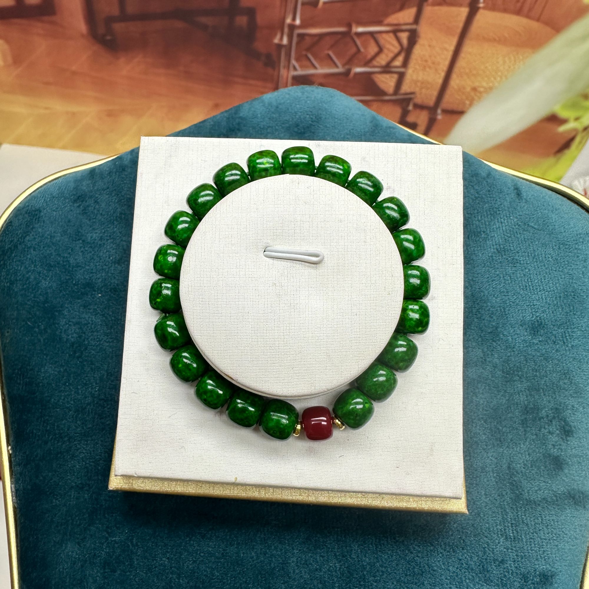 [沐言严选]DIY满绿老型9m手串A200