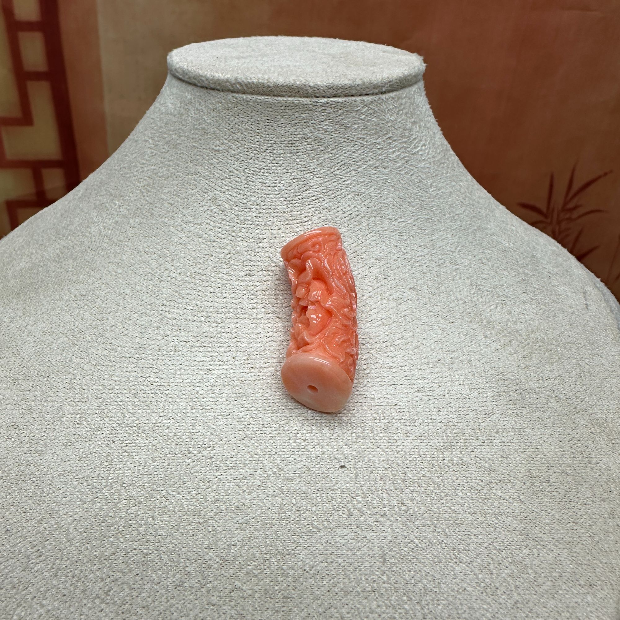 【沐言优选】DIY凤凰粉雕刻凤凰弯管手链半镯A413