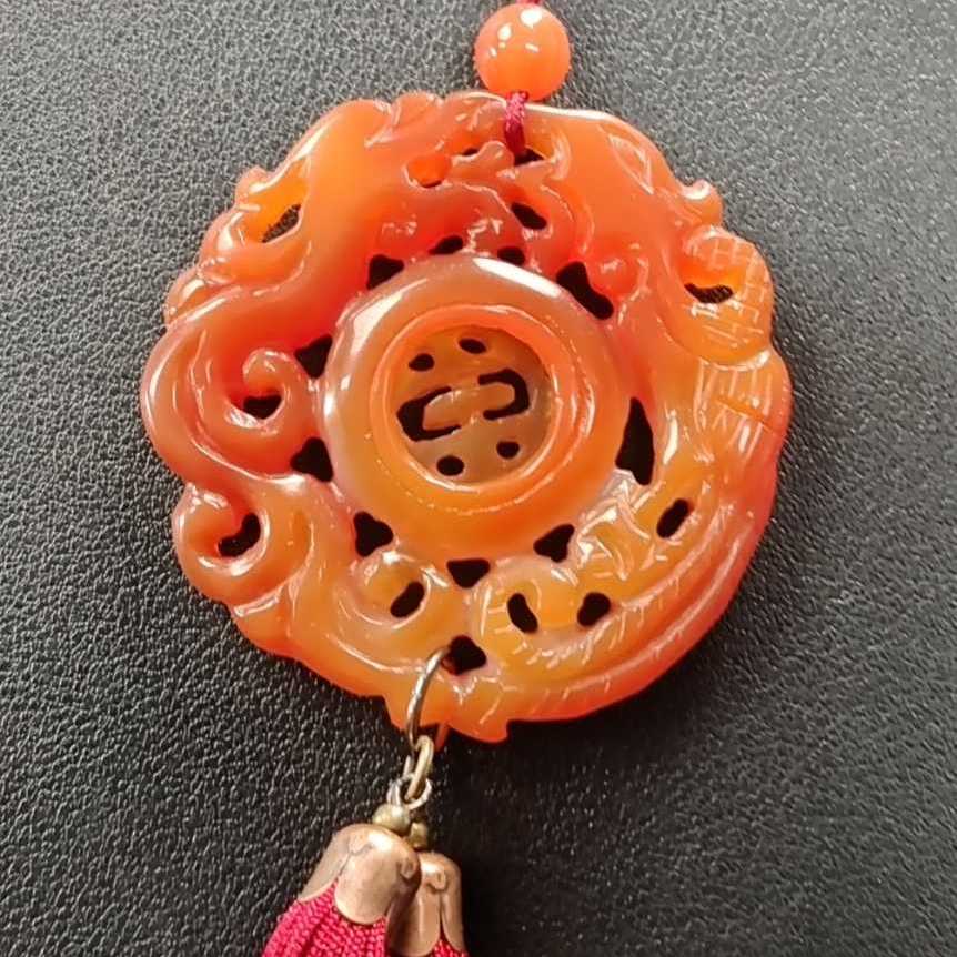 YT0115FVV082 玛瑙转心佩