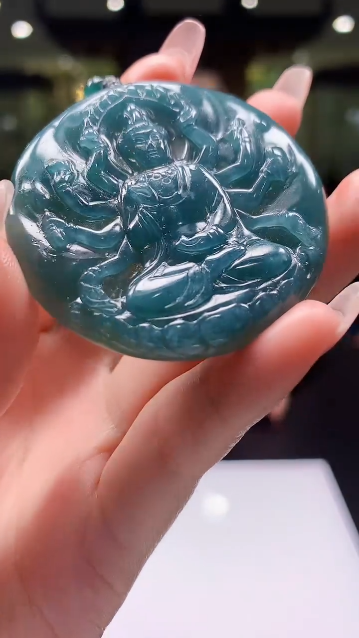 【闪购商品】定制翡翠未镶嵌8024jj-毛货挂件56