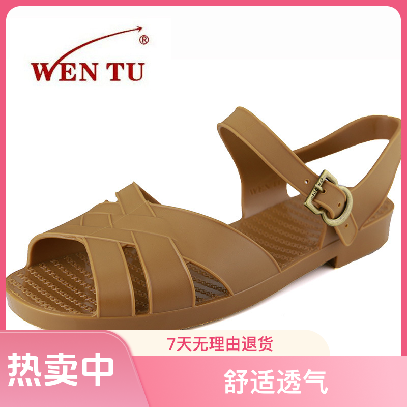 怀旧复古凉鞋男士夏季防滑橡胶越南个性解放经典老款露趾平底外穿