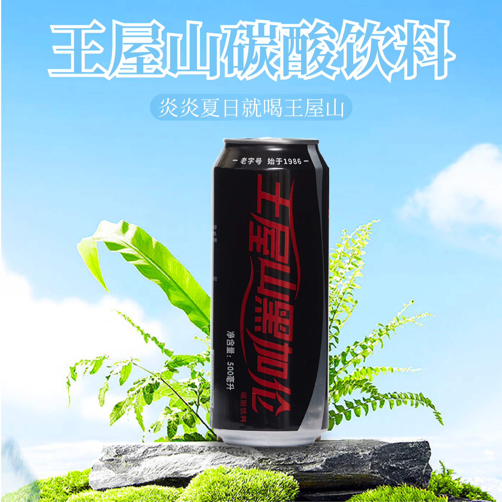 【王屋山】济源冰爆爽黑加仑味解腻夏日饮料易拉罐装500ml*9