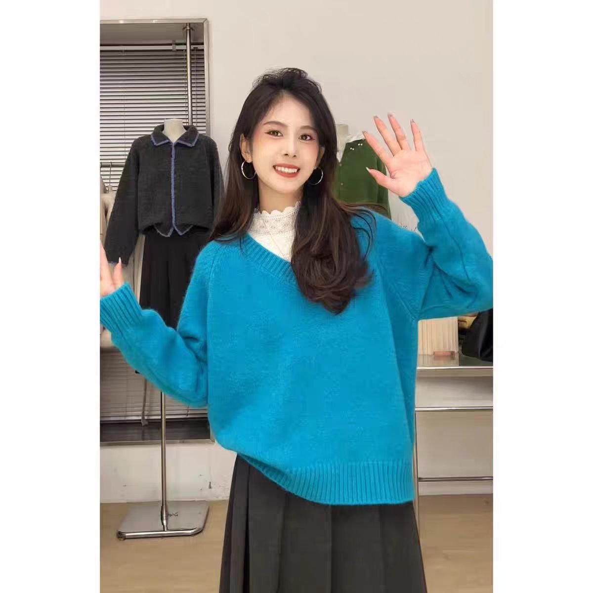 叙旧姑嫂韩版毛衣万能