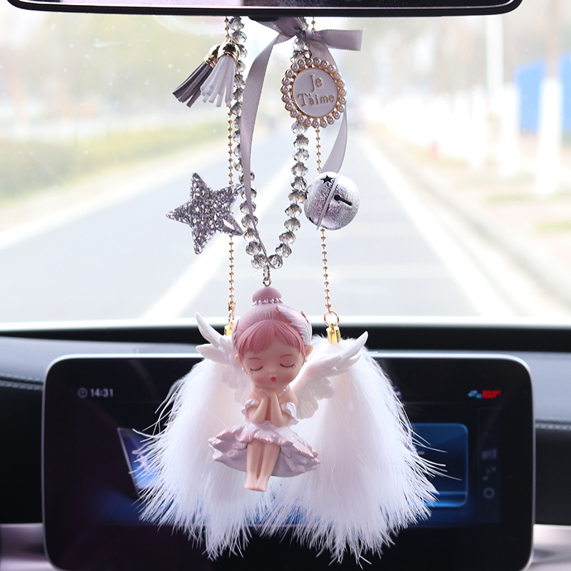 2023新款汽车挂饰车内挂件网红车载后视镜吊坠装饰用品天使女神款