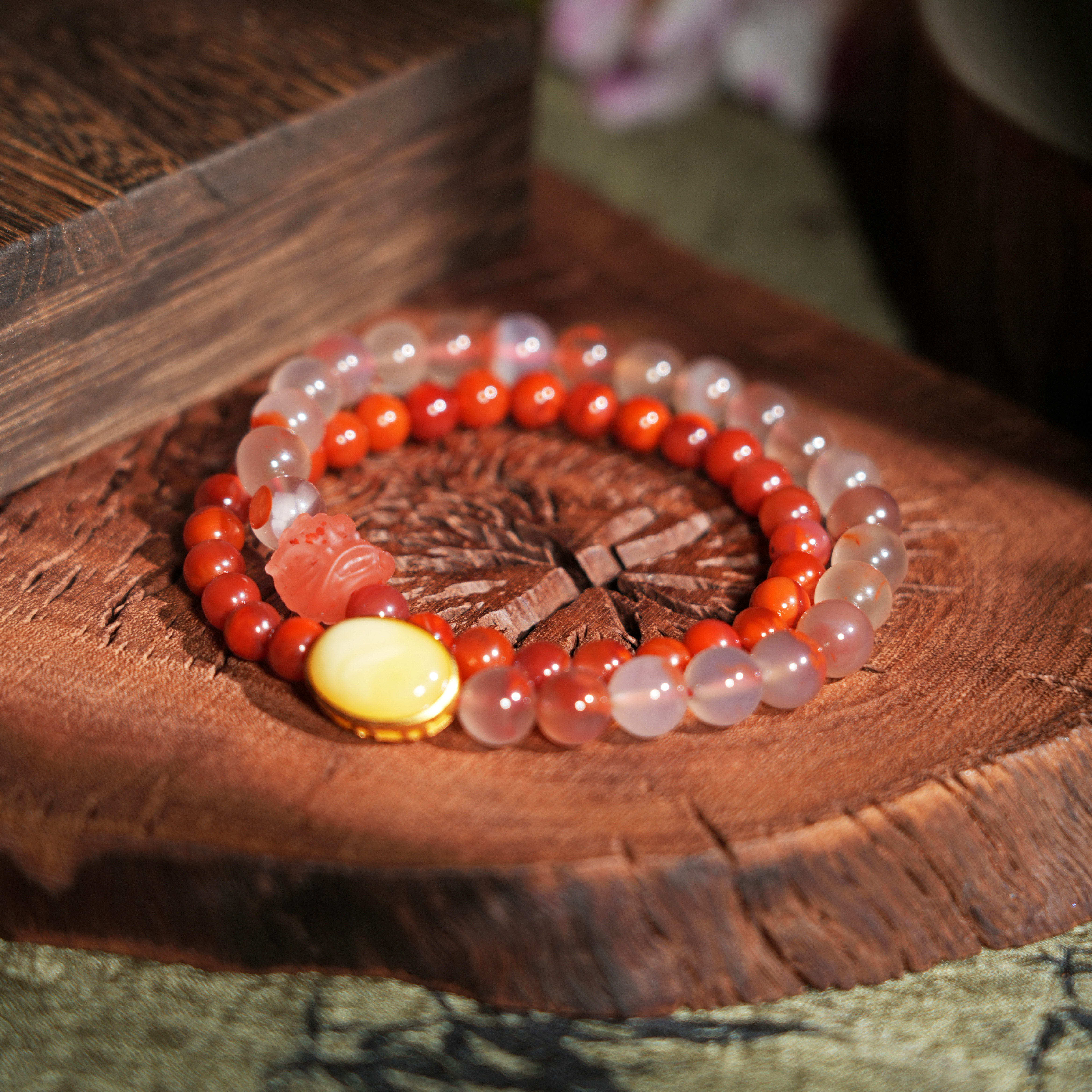 吉珂【叙璃】南红玛瑙多层手串珠径约6mm