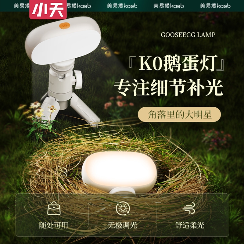 小天鹅蛋灯直播美颜补光灯自拍神器冷暖色柔光三色调节室内通用