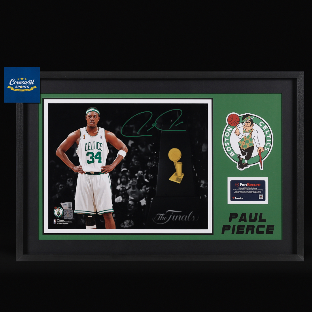 皮尔斯亲签凯尔特人总决赛海报照片装裱版