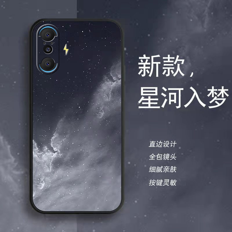 红米k40游戏增强版手机壳液态硅胶防摔软壳镜头全包保护套水彩新