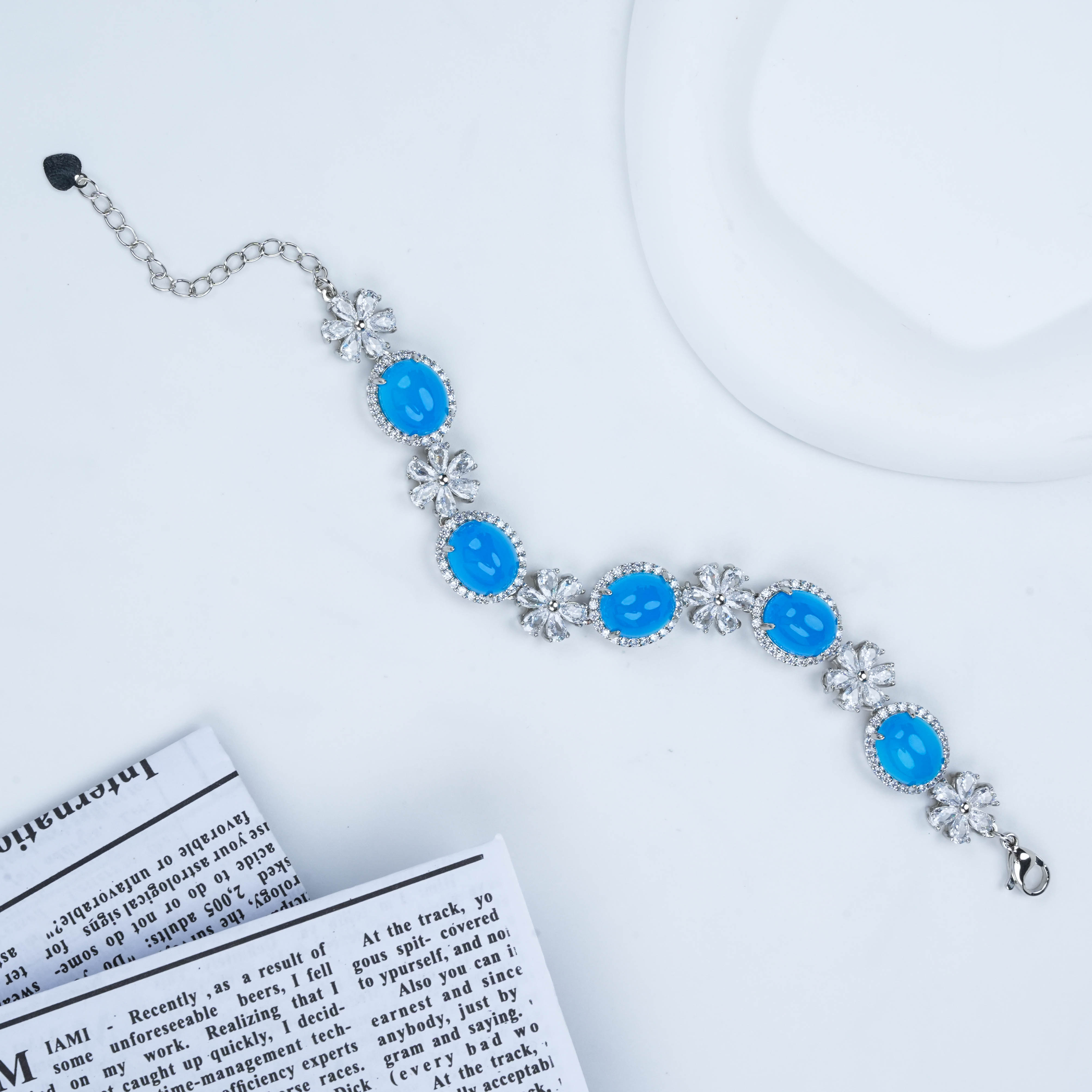 Y-591 蓝色蛋型玛瑙手链