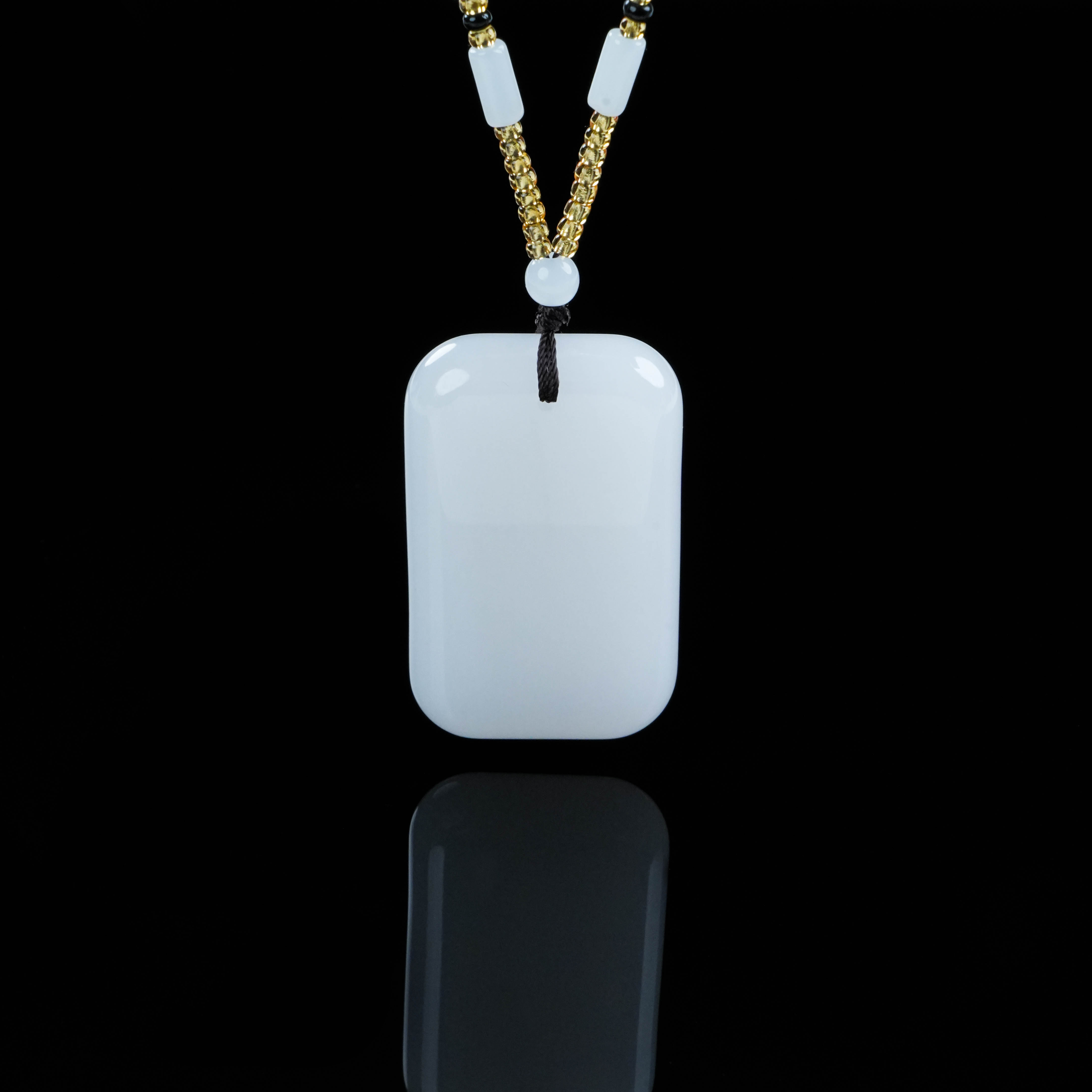 Y-650 金丝玉双鼓平安牌 