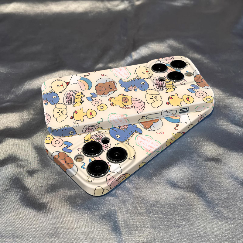 菲林趣味卡通动物苹果14手机壳iPhone11女款13promax全包12菲林壳
