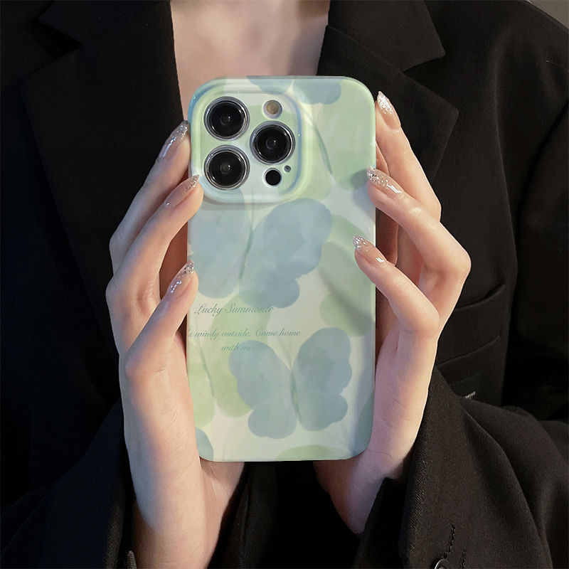 水墨蝴蝶图12苹果14Pro 手机壳iPhone13硬壳全包14Pro菲林菲林壳