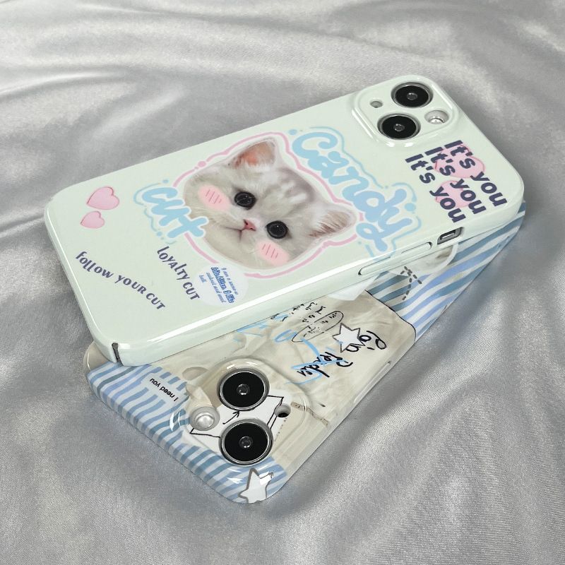 菲林奶白狗狗苹果13手机壳iphone14pro全包iPhone12/11/8硬菲林壳