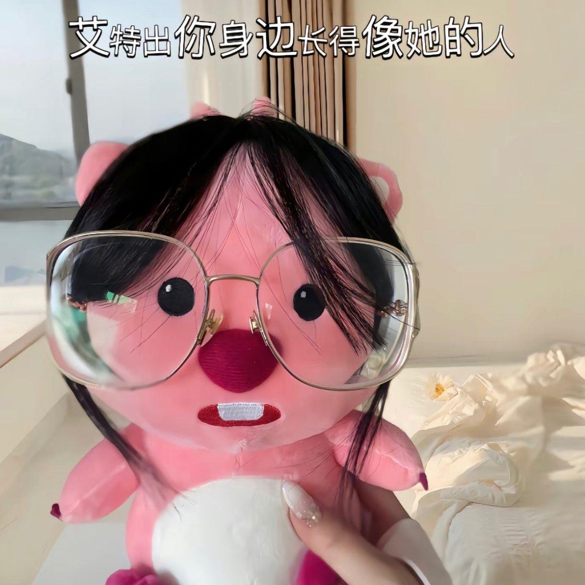 AJ384网红毛绒玩具听说你有个海狸戴眼镜朋友长这样玩偶公仔礼物