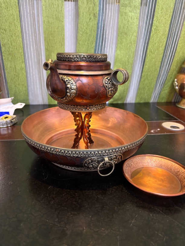 水陆供盘朵玛壶全套水壶 藏巴拉藏传用品水供供盘