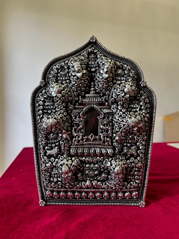 男款大号白铜镀银嘎乌