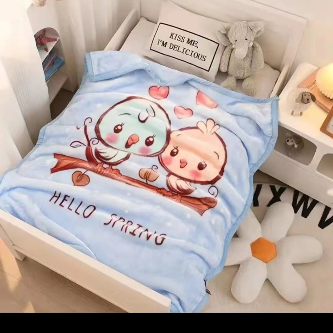 儿童云毯幼儿园学生双层云毯秋冬午睡盖毯办公午睡盖毯