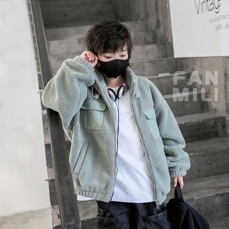 2023新款范米粒男童外套儿童秋冬季保暖上衣中大童加厚冬装