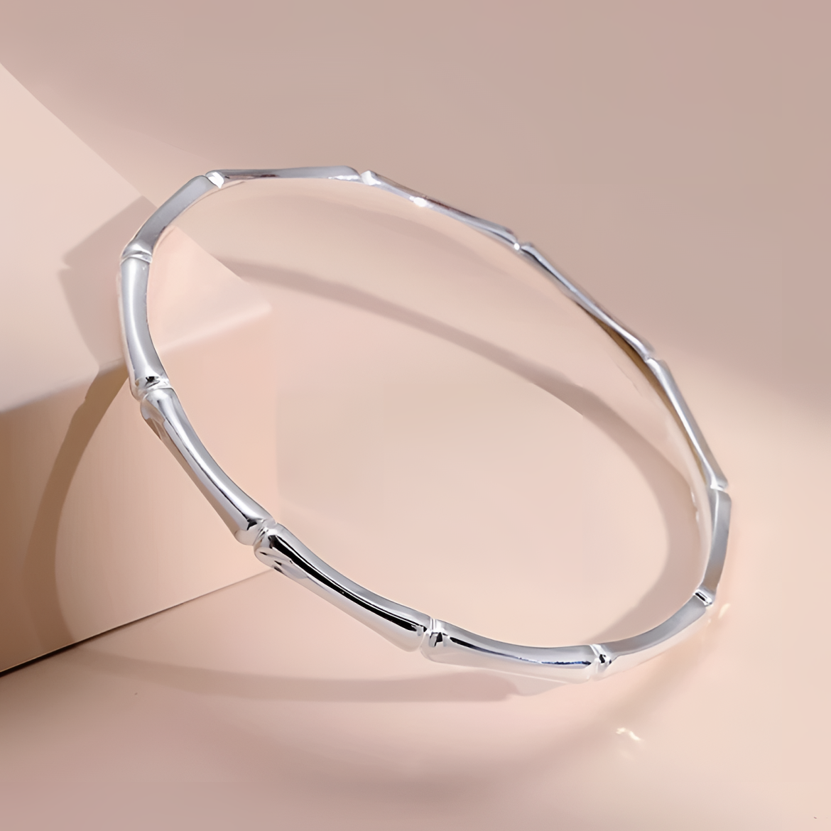 足银手镯 足银999.9 X16款 亮面竹节闭口实心轻巧百搭