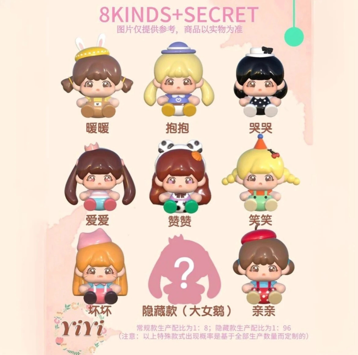 【拆盒】你的YiYi萌粒盲盒潮玩手办可爱公仔礼物摆件