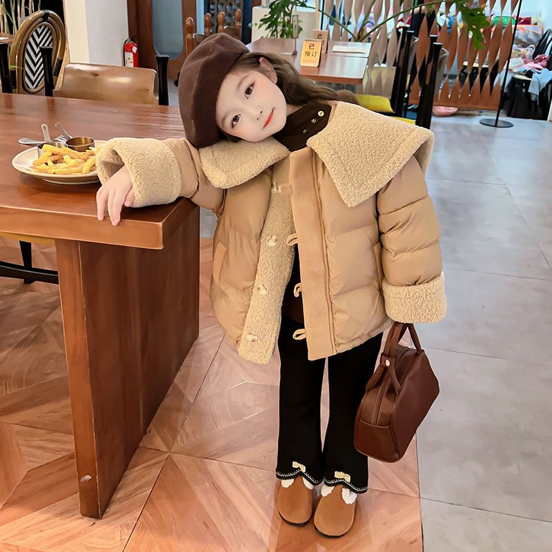 女童棉服冬款外套2023新款美拉德穿搭女宝宝冬季上衣冬装保暖
