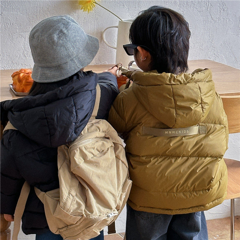 2023新款韩版儿童羽绒服男童女童冬装加厚外套宝宝洋气童装连帽潮