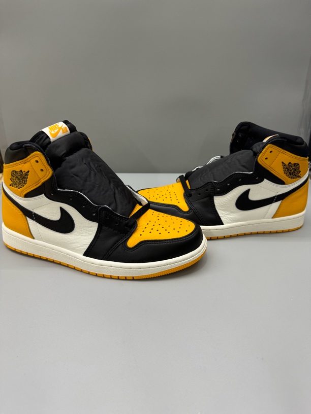 42.5码 耐克 Aj1 出租车 黑黄脚趾 高帮 休闲复古篮球鞋
