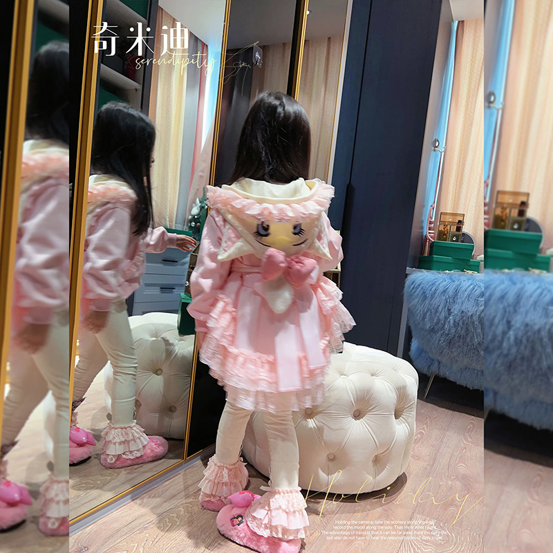 【玛丽猫】奇米迪女童洋气外套春季儿童甜美蕾丝外套13017