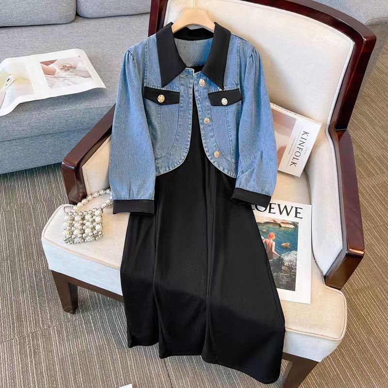 秋季新款洋气T恤高档高级感女装早秋季长袖显瘦长款收腰连衣裙