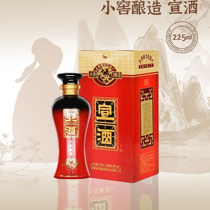 宣酒宣酒 红宣40度225mL*12瓶浓香型待客宴请 纯粮酒口粮酒40度