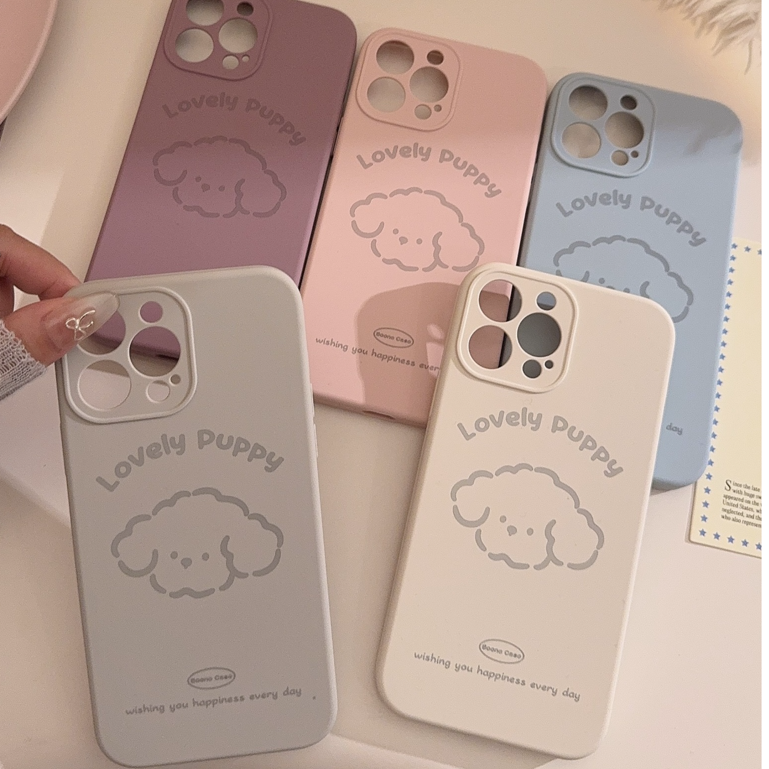 肤感液态硅胶小狗苹果16适用iPhone15promax手机壳16简约13软糯12