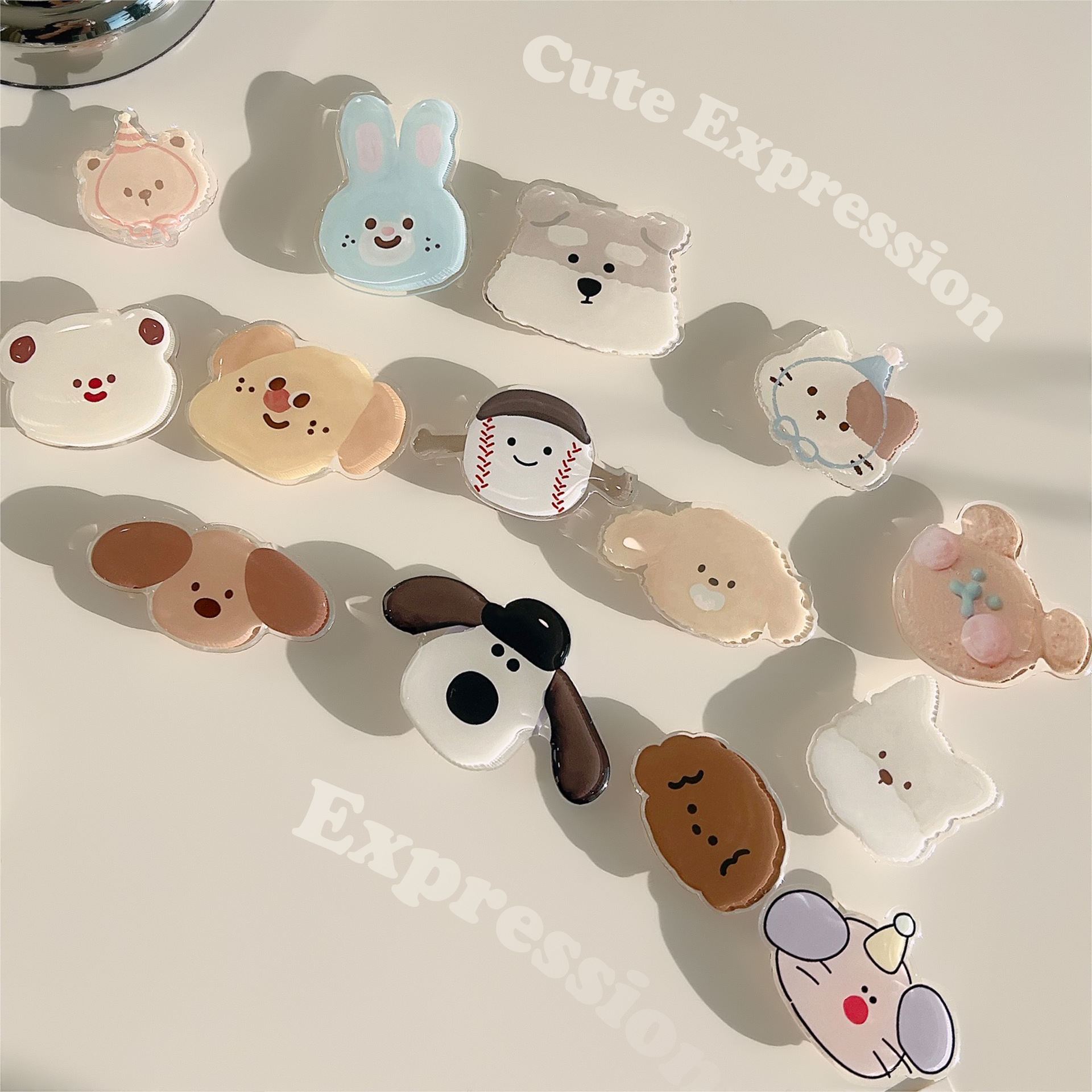 创意手机壳支架合集卡通背贴伸缩动物多功能折叠滴胶适用可爱懒人