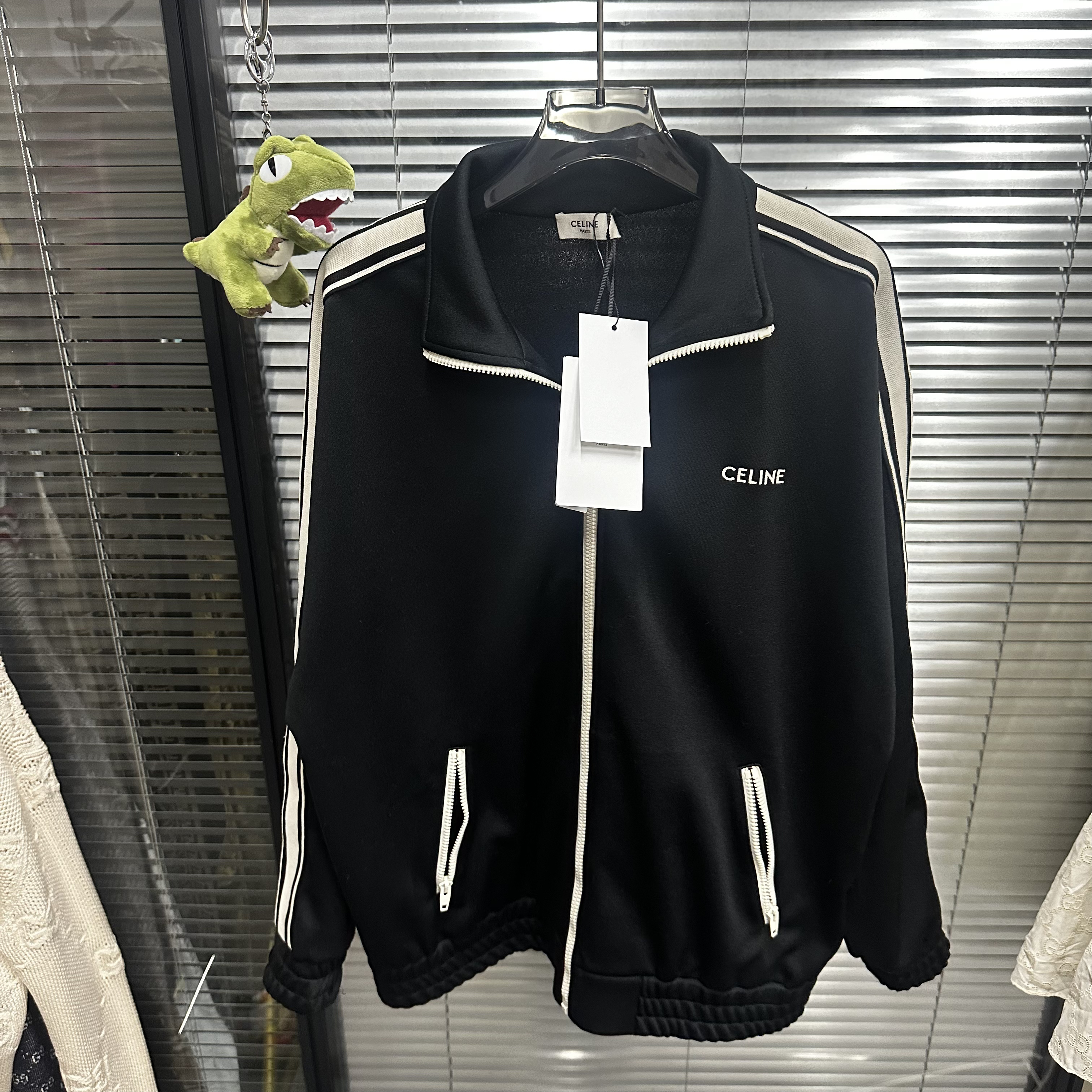 全新未使用 Celine/思琳 凯旋门小logo校服夹克外套/m码
