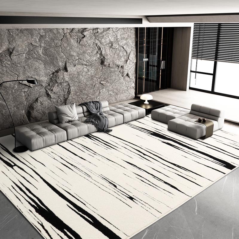 【慕尼黑】黑白抗菌三防地毯现代简约法式奶油客厅地毯防水防污地毯
