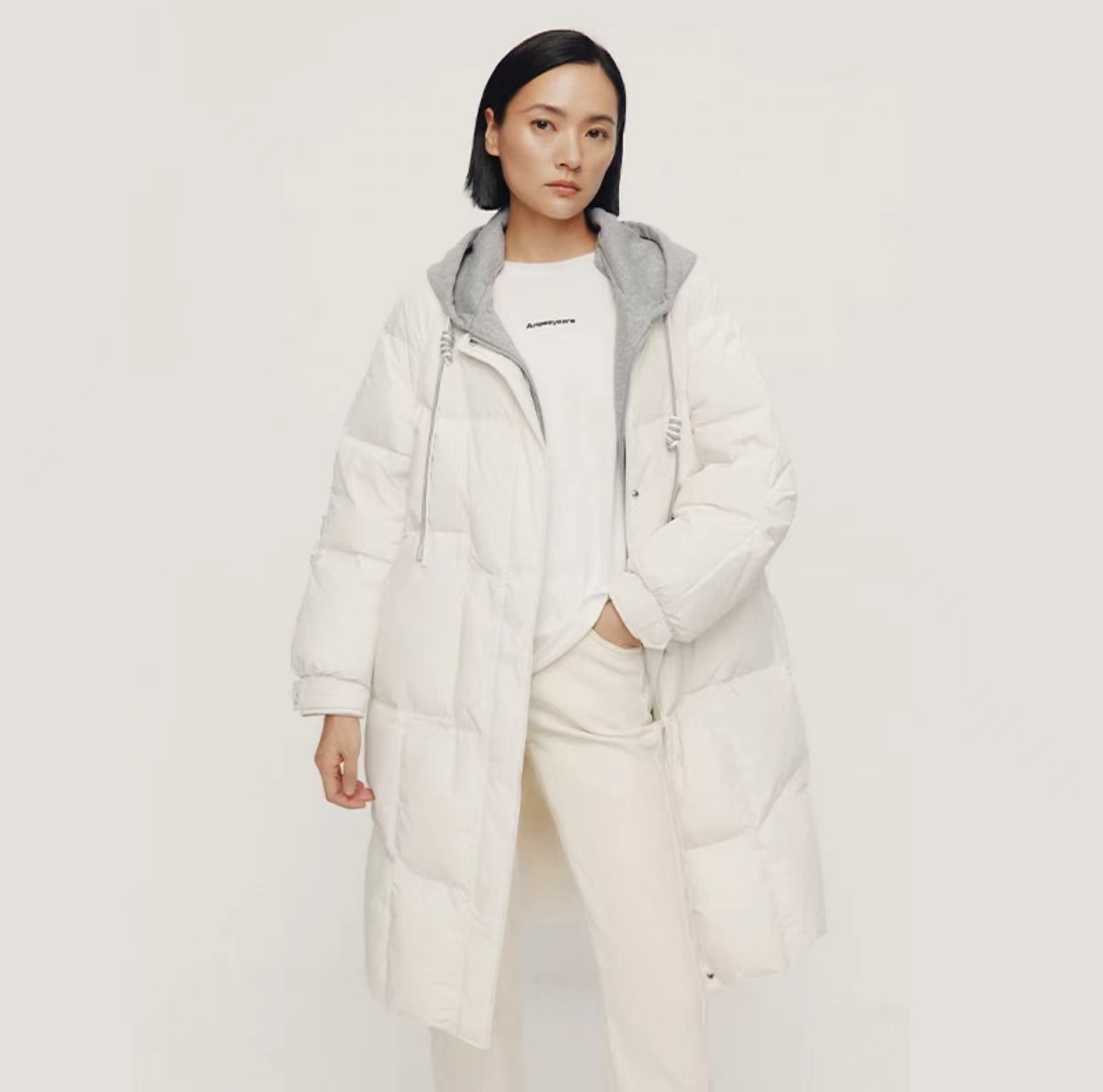 冬装新款加厚款式时尚长款外套(羽)