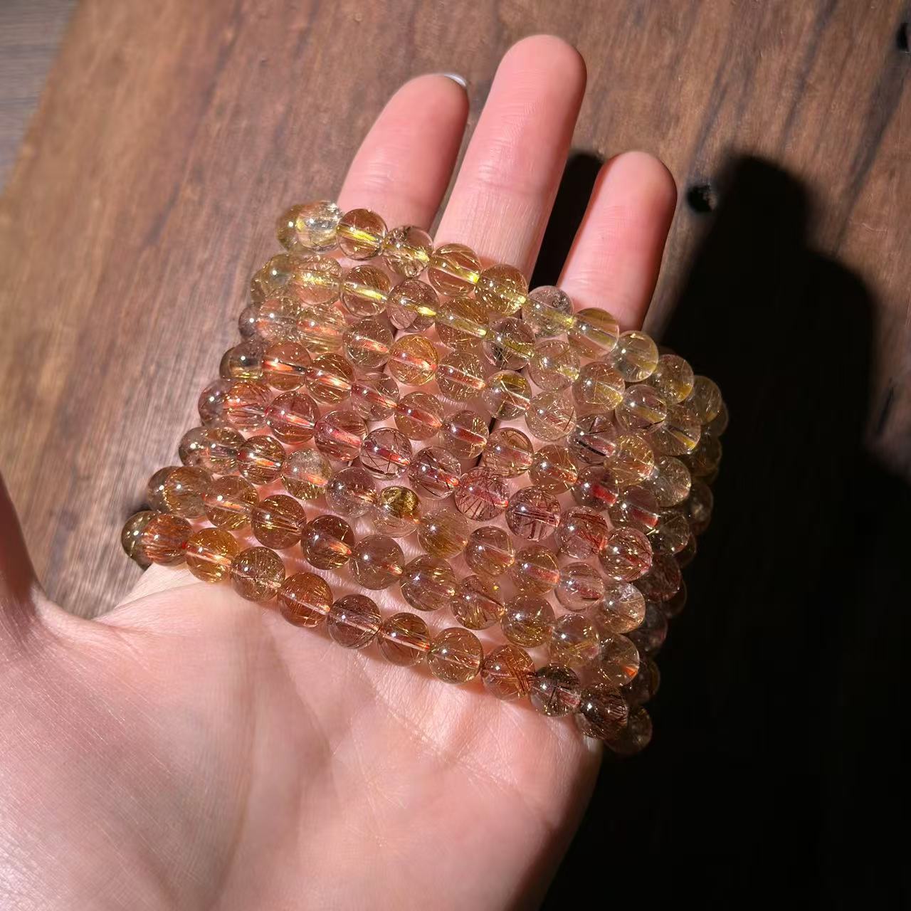 【缪老师严选】YY0167 铜发水晶圆珠手链 多样性发其一