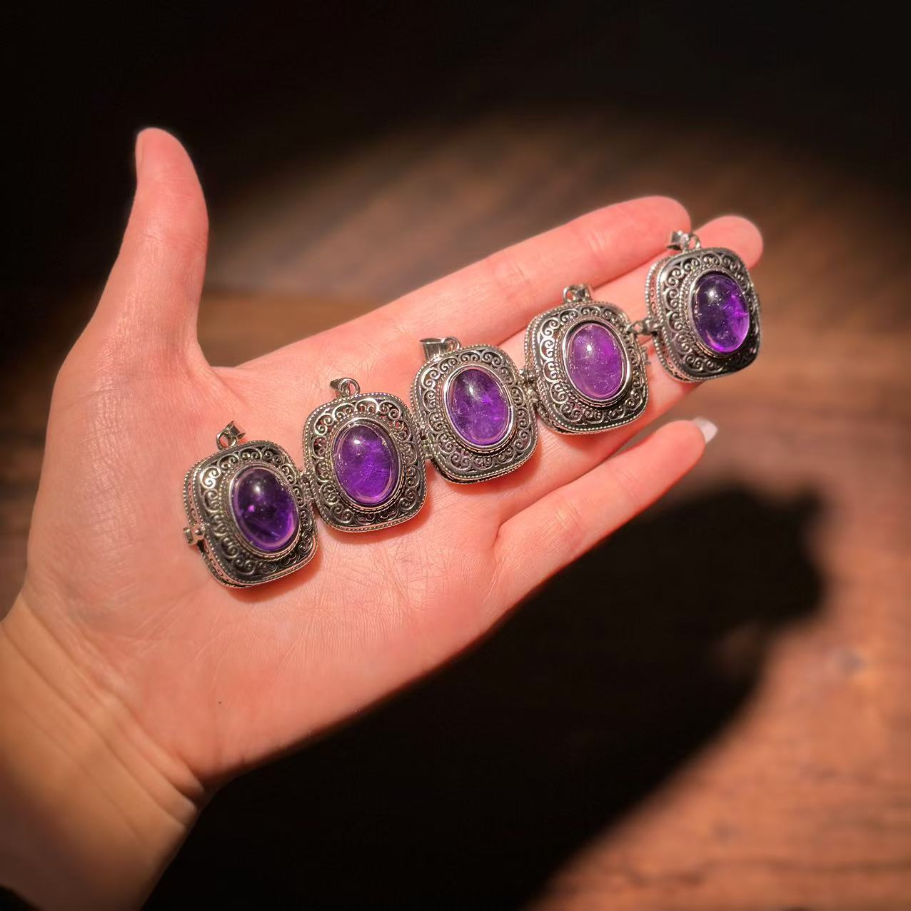 非金属玻璃吊坠 【缪老师严选】YS9731 紫色吊坠 多样性发其一