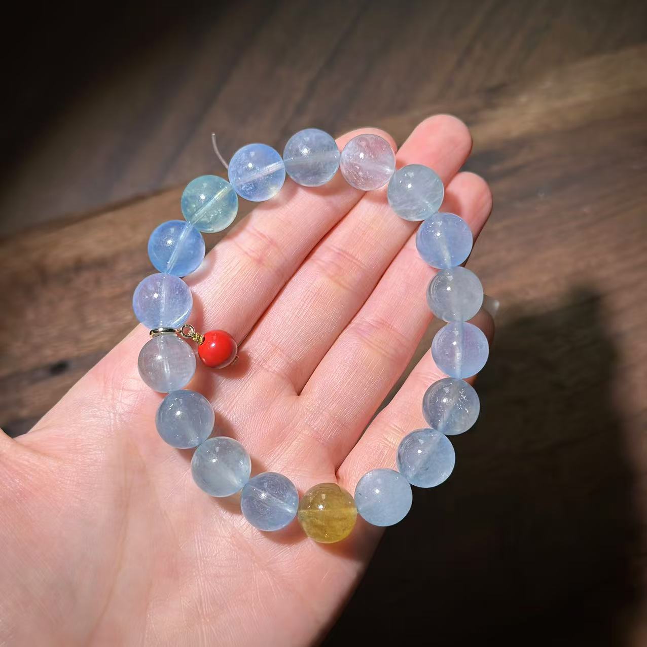 【缪老师严选】YY4049 蓝色圆珠HLB手链