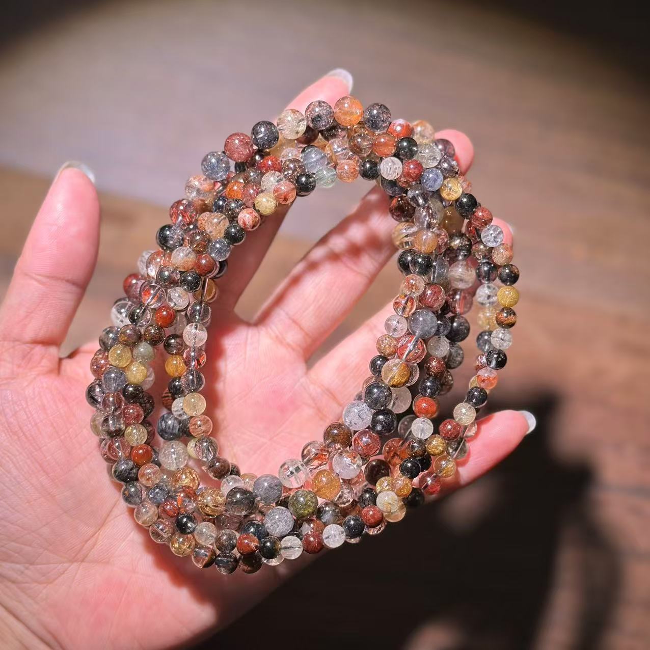 【缪老师严选】YY0140 彩幽发晶水晶手链 多样性发其一