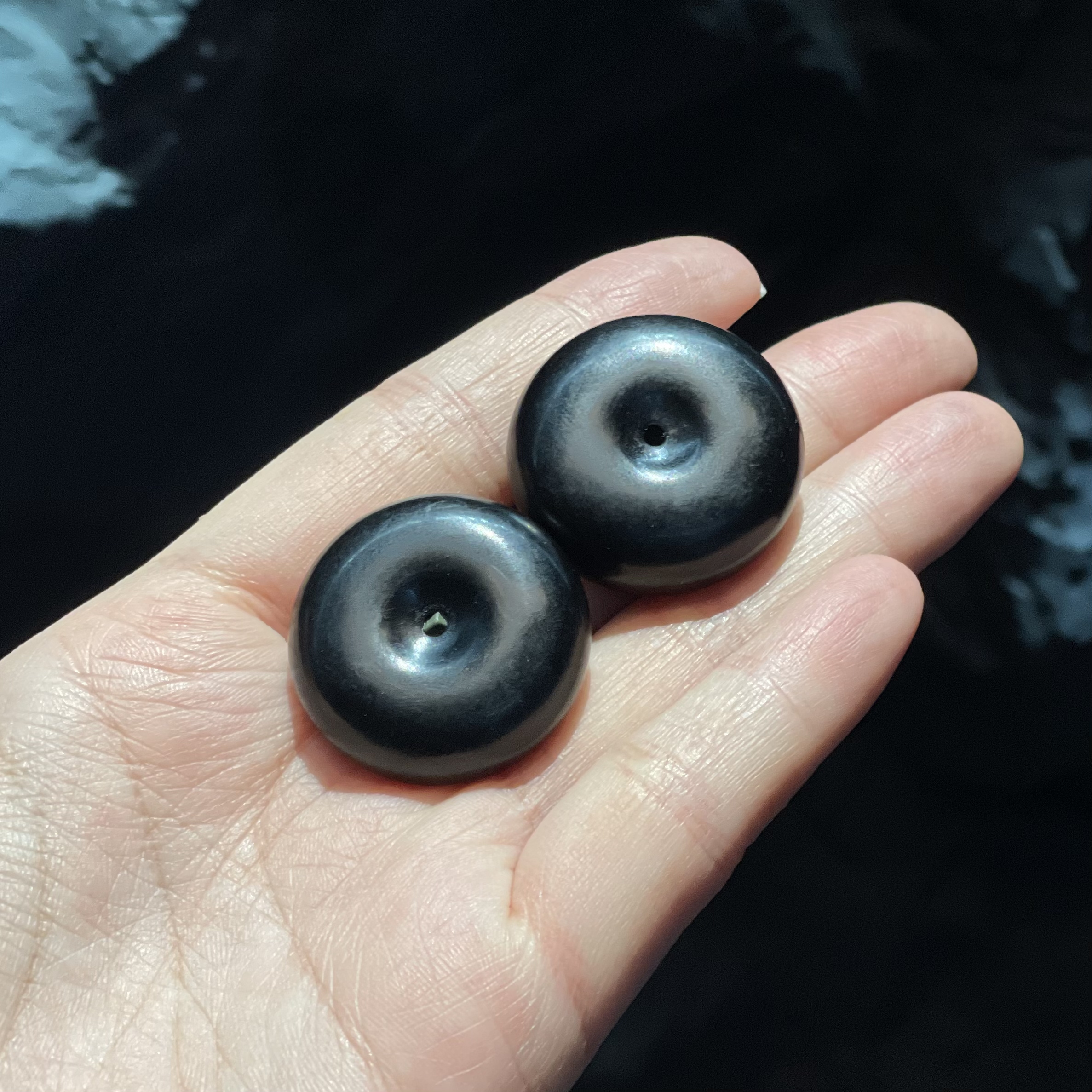 【缪老师严选】YS2179 和田玉墨玉平安扣吊坠 多样性发其一